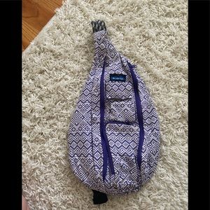 Purple and White Pattern Kavu Bag   -Gray strap